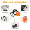 Super Bright Rechargeable Mining Headlamp, 1+2 LED Hard Hat Light,