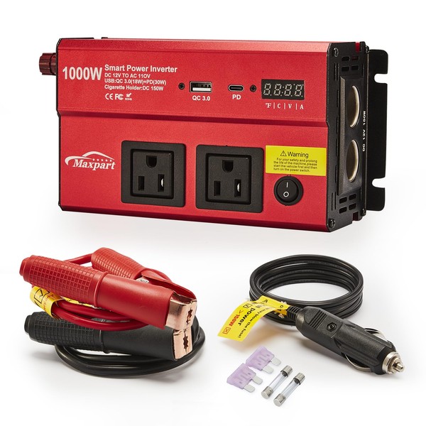 TWING Car 1000w Inverter,12v DC to 110v Power Inverters for