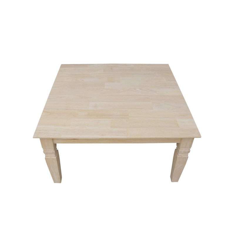 International Concepts Java Square Coffee Table Unfinished