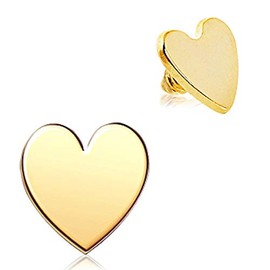 Covet Jewelry Gold Plated Heart Dermal Top