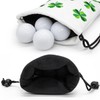 Aliennana Leather Golf Tee Pouch with Drawstring Closure, Lucky Clover