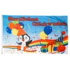 Flaggenfritze® Flag of Congratulations with Penguin 90 x 150 cm