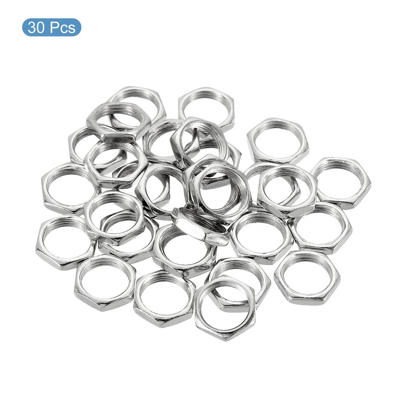 PATIKIL M10 x 0.75 Steel Hex Nuts 30pcs Metric Thread