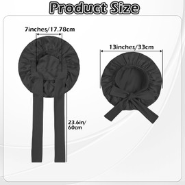 ARWIG 100% Silk Bonnet for Sleeping | Silk Hair Bonnet | Hair Cap for Sleeping | Silk Hair Wrap for Sleeping | Silk Sleep Cap for Long Hair and Curly Hair | Adjustable Wide Band Sleep Cap (Black)