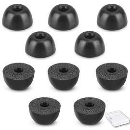 Memory Foam Earbud Tips，Replacement Earbud Tips Ear Bud Replacement Tip Memory Foam Ear Tips IEM Ear Tips Earbud Replacement Tips for 4.0mm Connect Hole Most in-Ear Headphones (M Total 3 Pairs)