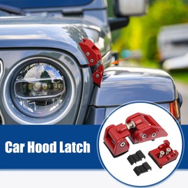 ACROPIX Front Hood Latches Hood Catch Locking Fit for Jeep Wrangler JK - Pack of 4 Red