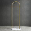 BUZUEY Gold Clothing Rack, Small Clothes Rack with Marble Base,