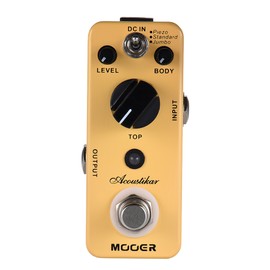 MOOER Acoustikar Acoustic Guitar Simulator Effect Pedal True Bypass with 3 Modes (Piezo/Standard/Jumbo)