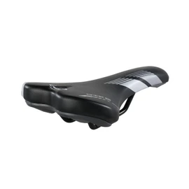 Montegrappa Dike Eco Leather Bike Saddle for Off Road Use Ebike MTB Gravel Enduro Memory Foam Padding (Black/Grey)