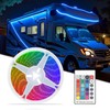 CCBASEBALL 16.4FT RV Awning Lights, 12V Multicolor Camper Awning Lights