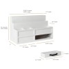 Blu Monaco White Wooden Mail Organizer with Pen Holder and