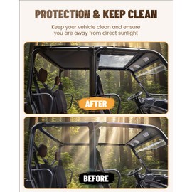 StarknightMT Defender MAX HD10 Roof UTV Soft Roof top Compatible with Can-Am Defender MAX HD10 HD9 HD8 HD7 DSP XT XMR 2016-2024 Defender Max HD 10 Accessories Fit Windshields And Side Doors