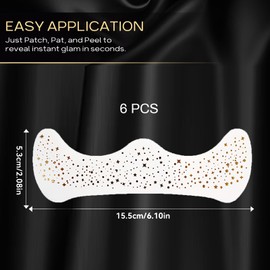 RYMAUP Pack of 6 Glitter Summer Shoots Face Tattoos, Glitter Summer Shoots for the Face, Gold Glitter Summer Shoots, Festival Tattoos