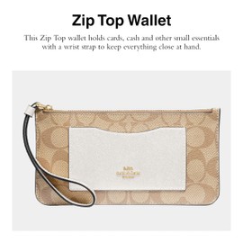 Coach Signature PVC Zip Top Wallet