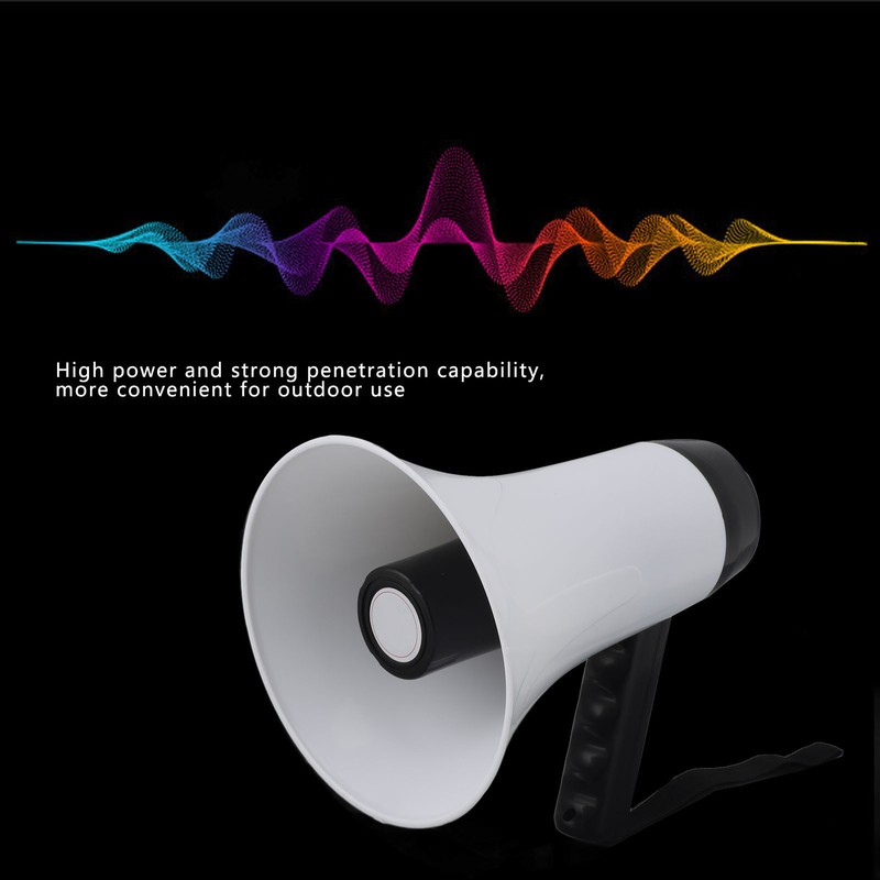 Portable Megaphone Bullhorn 30W Power Megaphone Speaker 300S Recording 500M
