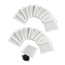 Pack of 20 Distilling Filters, Activated Carbon Water Filter, Replacement Active Water Distiller, Carbon Filter for Water Distiller, Water Filter, Carbon Filter, 6 x 8 cm