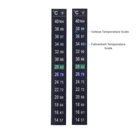 Twin Pack Fish Tank Thermometer Strips - LCD Fish Tank Temperature Gauge Stick on Aquarium Thermometer Strip for Tropical Fish Tank Temperature or Home Brew Fermentation Temperature Control