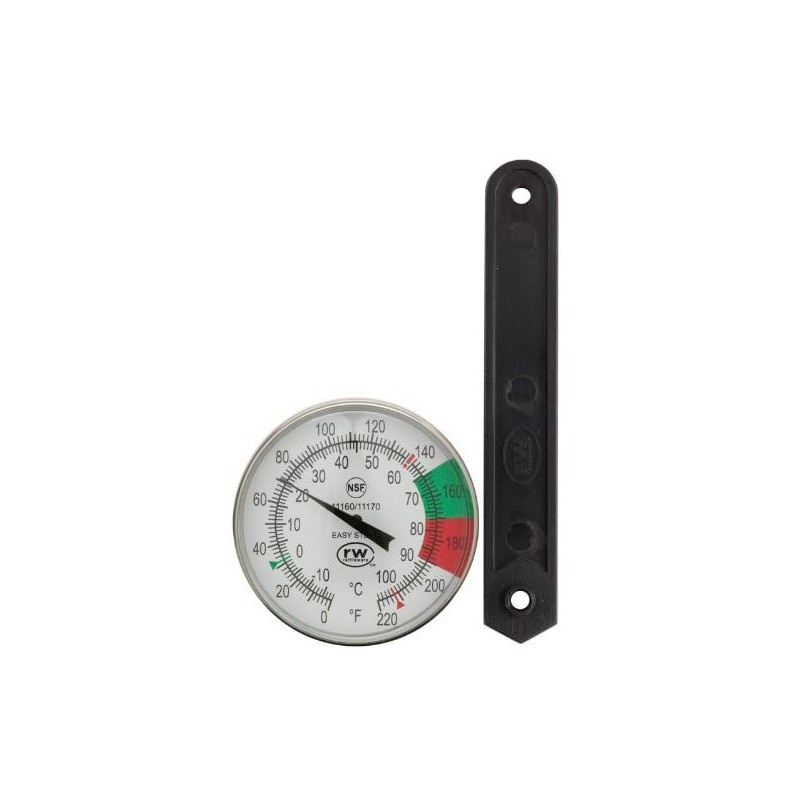 Rattleware 5-Inch Dial Thermometer Kit, Stainless Steel Easy Steam Probe