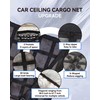 Car Ceiling Cargo Net with 2 Pockets - 35.4"x25.6" Cross-Strap