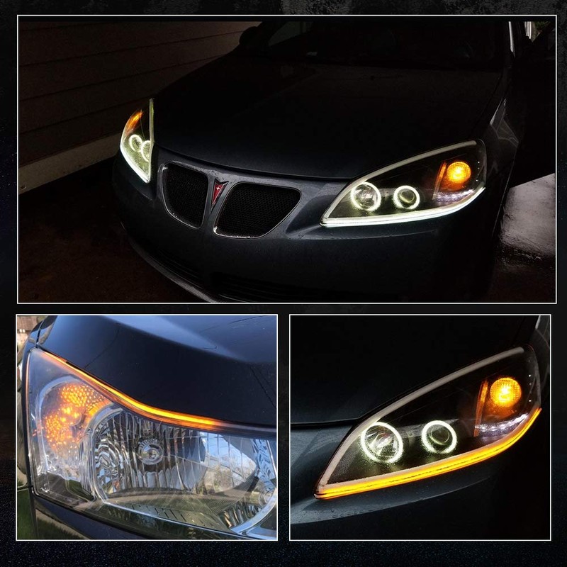 MICTUNING LED Headlight Surface Strip Tube Light 24 Inch DRL