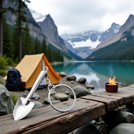 Mini Shovel Multitool Keychain, Wrench Spanner Tool, Novelty Repair Keyring Pendant