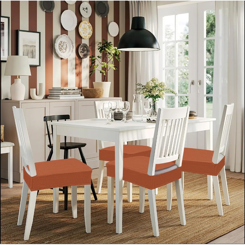 Smiry Stretch Jacquard Seat Covers for Dining Room Chairs Set