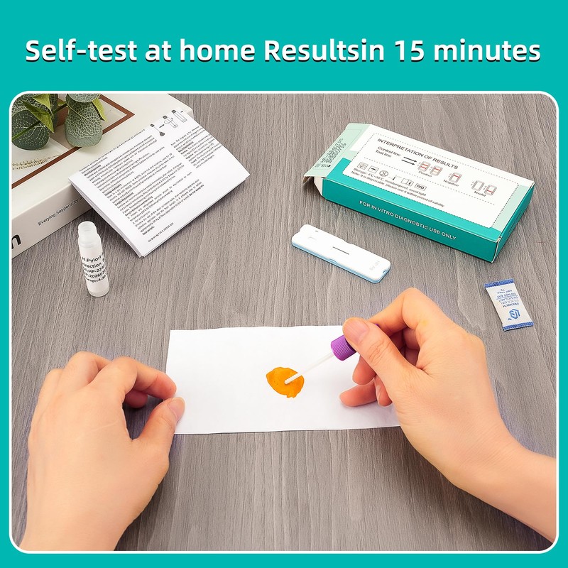 Evuioas H. Pylori Helicobacter Pylori Stool 2Test Kit, 10-15 Minutes,