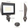 ECCFUTLL 80W Outdoor LED Flood Light with 1/2" Knuckle Mount