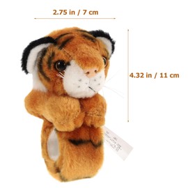 LOGOFUN 6Pcs Plush Animal Slap Bracelets Jungle Theme Slap Bands Birthday Party Favors for Kids