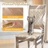 Exclaith 4 Pack Plastic Dining Room Chair Covers with Backrests