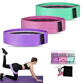 Lote de 3 Bandas de Resistencia en Tissu Avec 3 Niveles de Resistencia Pour Les hanches et Les fessiers, Pour Les Femmes et Les Hommes, le Yoga, le pi