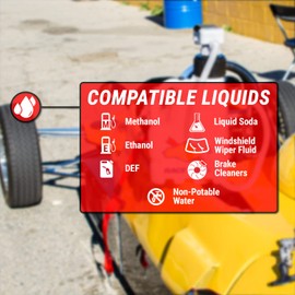 TERA PUMP - TRFA01-XL-CH 4x AA Battery Fuel Transfer Pump for Ethanol Methanol DEF Brake Cleaner 2.3 GPM Transfer Pump | Fits most North American Gas Cans