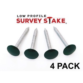 Low Profile Survey Stakes - 4 Pack Green