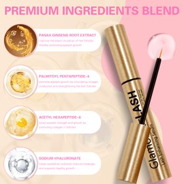 Glamosoar Lash Serum Eyelash Growth Serum Lash Enhancing - Get Fuller,Longer,Stronger Lashes 4ml