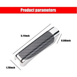 1 funda para freno de mano de coche, 12,4 x 3,3 cm, de ABS de estacionamiento y agarre cómodo para la mayoría de coches, SUV y camiones (fibra de carbono negro), NGSST301CB-1PC