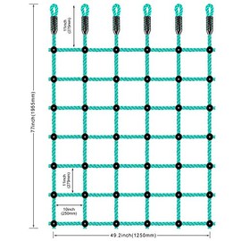 BeneLabel BeneLabel Climbing Cargo Net, Indoor Climbing net, Outdoor Cargo Webbing Net, Military Climbing Cargo Net, 100% Nylon Material Rope Ladder, 49" x 77"