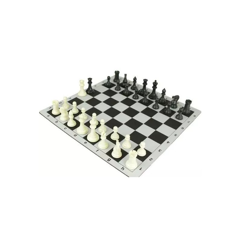 DGT Tournament Chess 4" Heavy Pieces Vinyl Board Blue Bag
