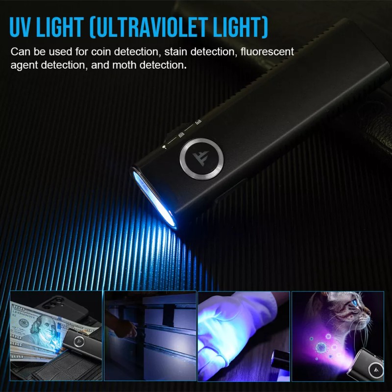 TrustFire miniX3-SE Magnet EDC Flashlight Powerful Torch with UV Light