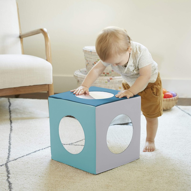 ECR4Kids SoftZone Mirror Cube, Sensory Toy, Contemporary