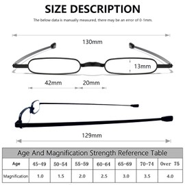 Hubeye 3 Pairs of Ultra-thin Mini Metal Reading Glasses Compact Lightweight Portable Reader Anti-Blue Light with Glasses Leather Case +1.0