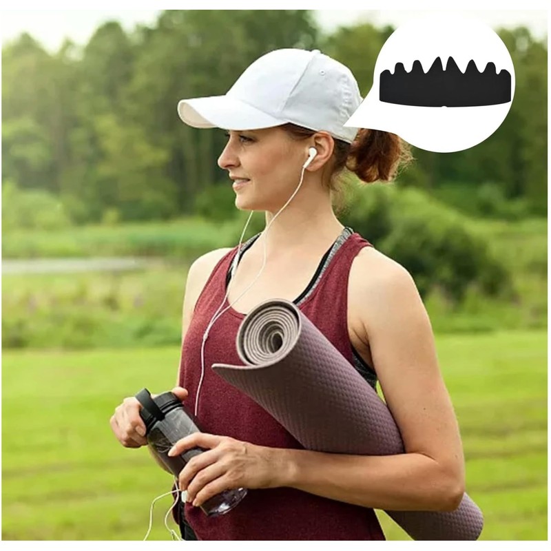 6 PCS Black Simple Baseball Caps Inserts Shapers, Flexible Washable
