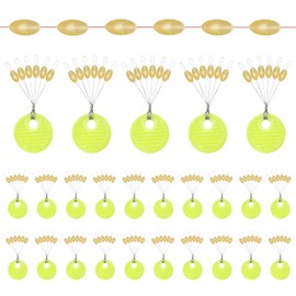 XoeLLe Pack of 150 Fishing Bobber Stoppers, Rubber Stoppers Fishing 6 in 1 Rubber Beads Line Stopper Fishing Floats Fishing Trout Stopper Sinker Stops Oval Float Stopper Floats Fishing Accessories (M)