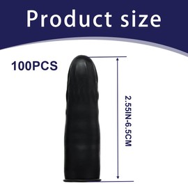 JEYORZY 100 Stück Latex Fingerlinge, Einweg-Latex-Nagelabdeckung Langlebig Hochelastisch Antistatisch Schützen Ärmel Werkzeug, für Kosmetik Medizin