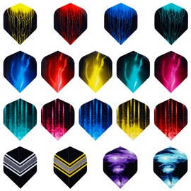 Deetenks 90PCS Dart Flights 18 Sets Durable Standard Dart Flights Replacement Feather Tail Wing for Soft Tip Steel Tip Darts