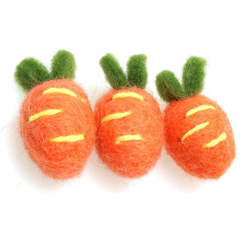HJ Garden 5pcs Wool Felting Carrots, Home Decoration Ornament Gift,