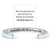Remember Who The F You Are Motivational Color Bangle, Stainless
