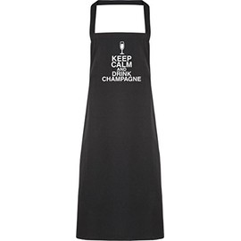 Hippowarehouse Keep calm and drink champagne Apron kitchen cooking painting DIY onesize adult