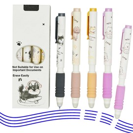 Maydahui 8 Pcs Erasable Pens Cartoon Dog Gel Pens Kawaii Teddy Samoy Shiba Inu Puppy Pen Mistake Free Writing Blue Ink Soft Sponge Grip For Dog Lovers School Office Supplies
