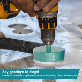 4 Inch Diamond Hole Saw - 100 mm Triangle Shank Diamond Core Drill Bit for Cordless Drill & Drill Press, Dry/Wet Hole Opener, Ideal for Tile Granite Marble Glass Ceramic Brick Stone