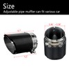 Carbon Fiber Dual Exhaust Pipe Tail Muffler Tip Exhaust Tip